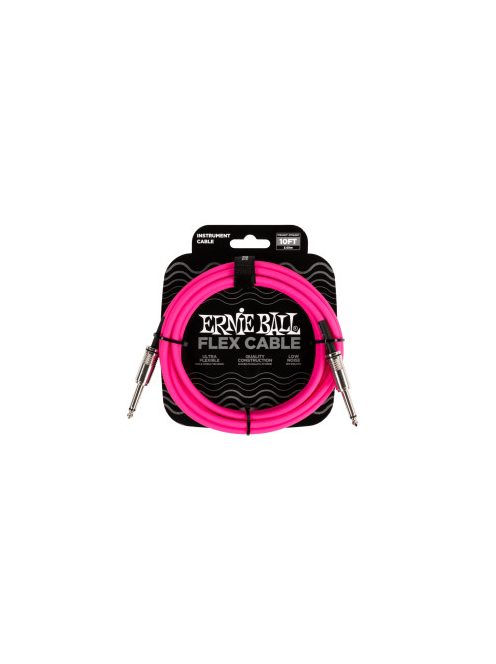 Ernie Ball Flex gitárkábel 3m rózsaszín