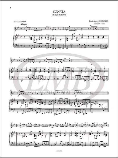 9 Sonate facili (prima posizione) del barocco italiano