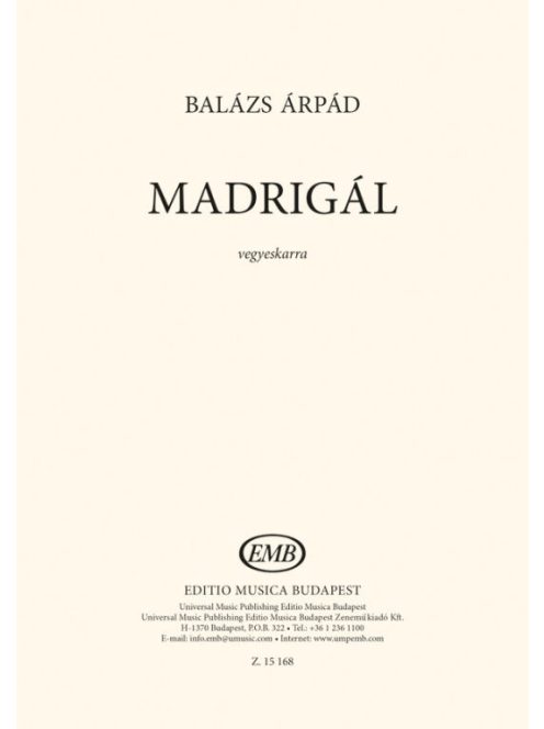 Balázs Árpád: Madrigál