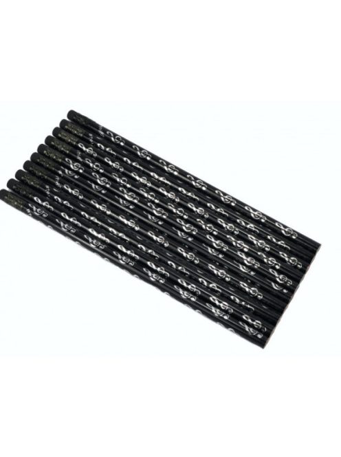 Fekete ceruza, ezüst violinkulcs mintával