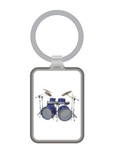 Fém, dob mintás kulcstartó