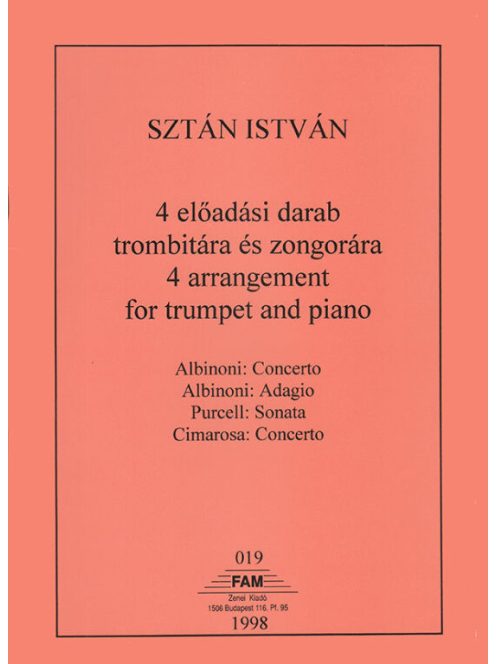 4 előadási darab trombitára és zongorára