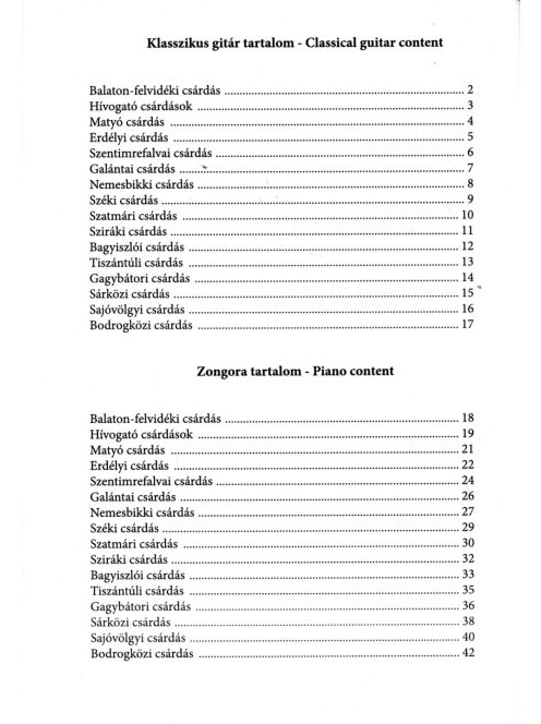 Népzenei csárdások